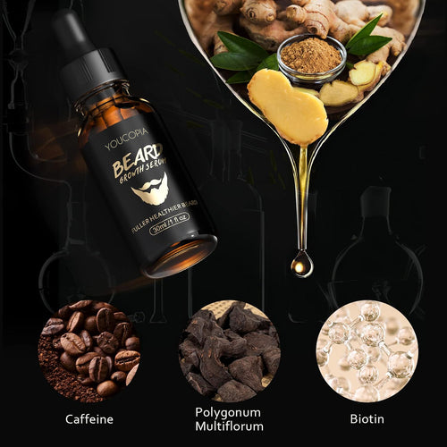 Beard Growth Oil With Biotin Caffeine