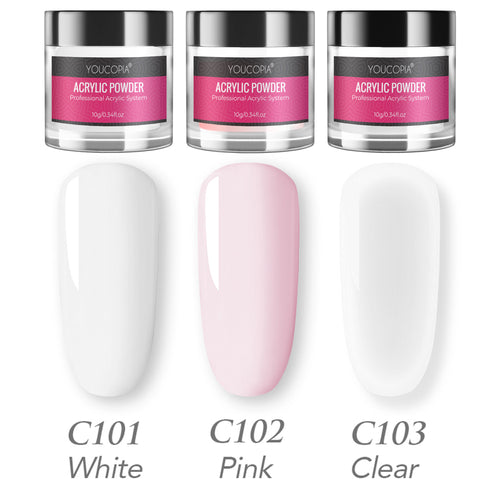 Acrylic Nail Powder with 3 Color